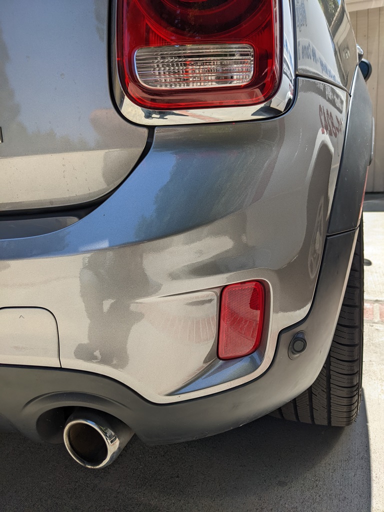 Mini Cooper rear bumper repair